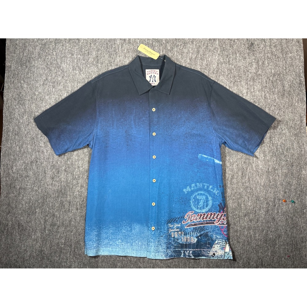 Tommy Bahama New York Yankees‎ Mickey Mantle 2013 Limited Edition Silk Shirt M